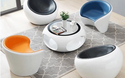 玻璃钢家具厂家，生产定制的玻璃钢创意椅半圆球形椅!