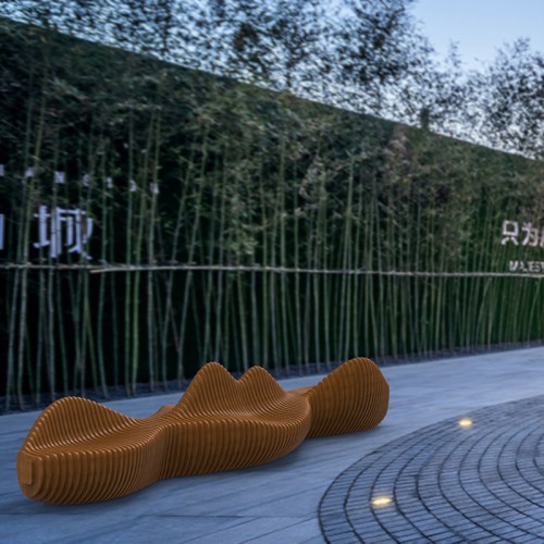 4米木艺切片座椅 4米木艺切片座椅