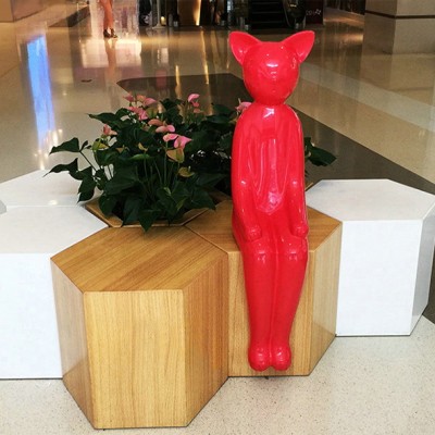 玻璃钢六边形卡通座椅