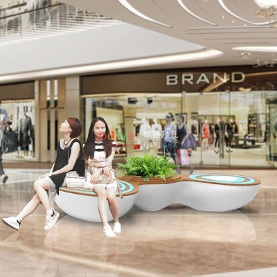 玻璃钢水波纹创意休闲椅