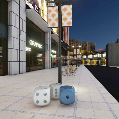 玻璃钢骰子坐凳 玻璃钢骰子坐凳