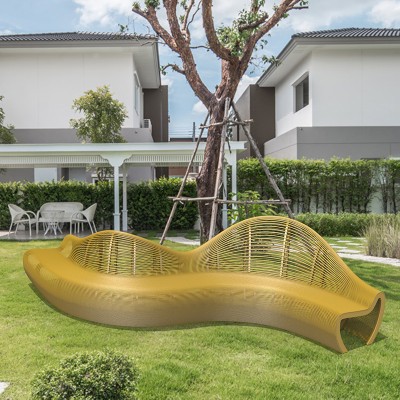 不锈钢镂空座椅树池花坛靠背艺术坐凳