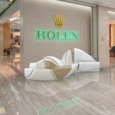 玻璃钢S型弯曲休闲椅