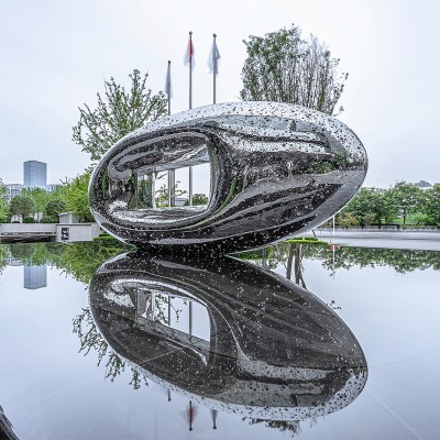 水景艺术不锈钢雕塑房地产售楼部广场雕塑 水景艺术不锈钢雕塑房地产售楼部广场雕塑