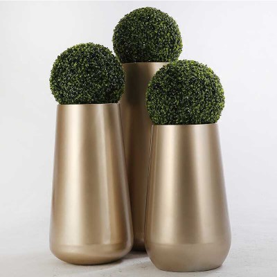 圆底创意酒店不锈钢花钵