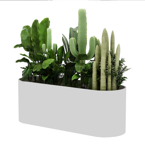 椭圆形户外不锈钢金属花箱 椭圆形户外不锈钢金属花箱