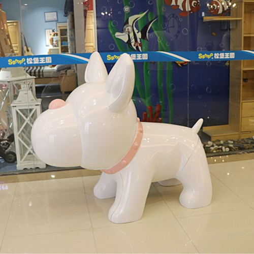 斗牛犬玻璃钢雕塑商场动物雕塑