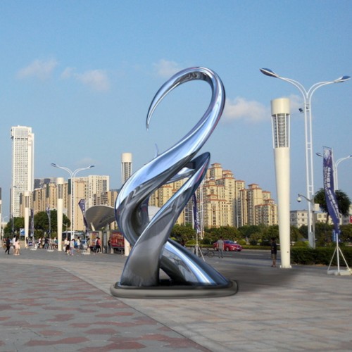 嫩芽不锈钢雕塑抽象景观广场艺术摆件