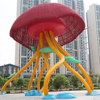 水母不锈钢雕塑地标房产售楼部广场大型摆件 水母不锈钢雕塑地标房产售楼部广场大型摆件
