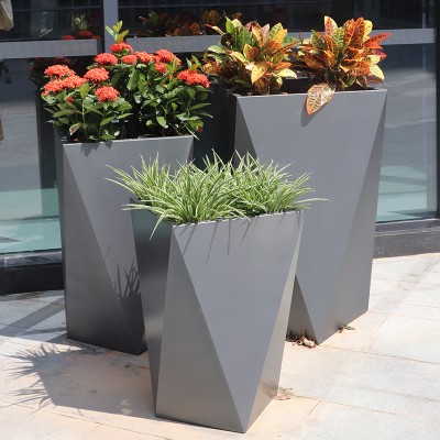 玻璃钢几何菱形花盆