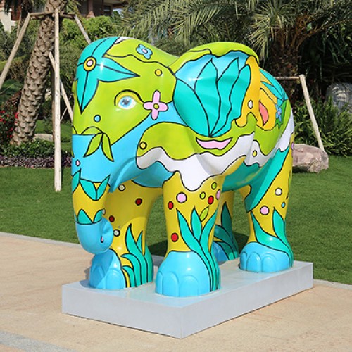大象玻璃钢雕塑户外动物广场公园城市雕塑
