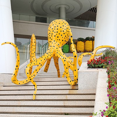 章鱼玻璃钢雕塑大型造型广场主体摆件