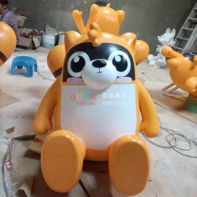 玻璃钢卡通雕塑公仔玩偶形象摆件艺术造型美陈景观小品