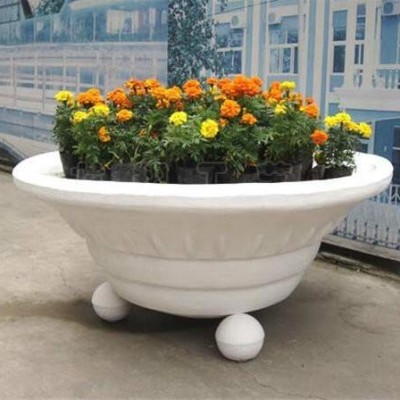 玻璃钢大型花盆户外街区景观花钵