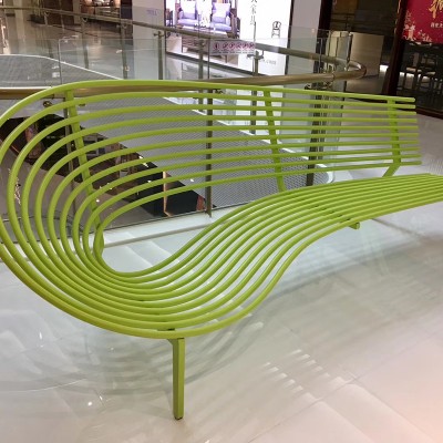 不锈钢靠背商场酒店休息异形创意座椅