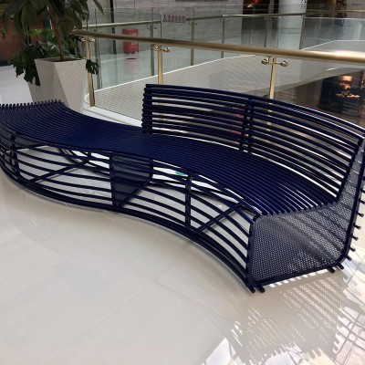 不锈钢镂空靠背异形创意景观坐凳