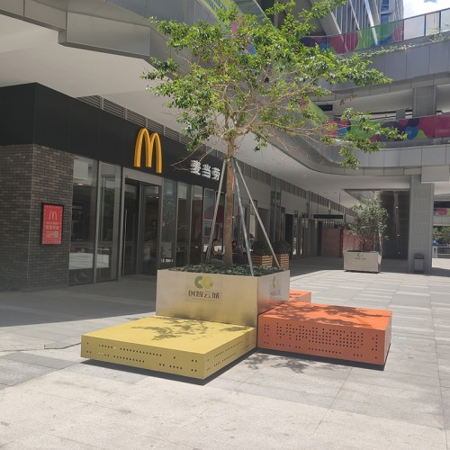 不锈钢镀锌板户外景观坐凳 不锈钢镀锌板户外景观坐凳