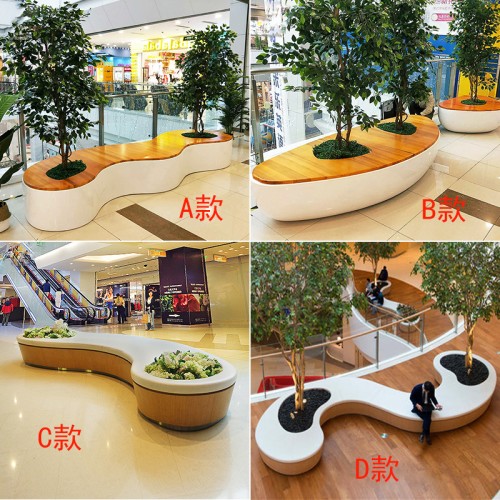 玻璃钢异形坐凳创意美陈景观树池坐凳 玻璃钢异形坐凳创意美陈景观树池坐凳