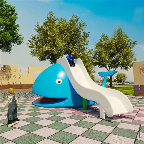 玻璃钢卡通滑梯儿童美陈景观雕塑摆件 玻璃钢卡通滑梯儿童美陈景观雕塑摆件