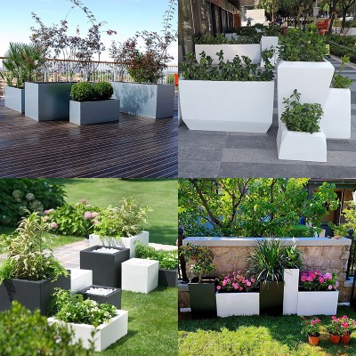 景区市政工程玻璃钢长方形种植花箱