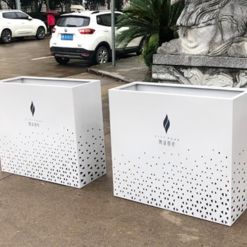 不锈钢长方形花箱市政街区景观花盆 不锈钢长方形花箱市政街区景观花盆