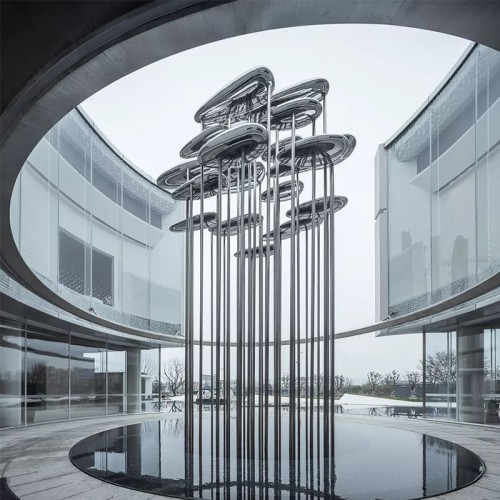 玻璃钢云朵雕塑不锈钢艺术景观云朵摆件 玻璃钢云朵雕塑不锈钢艺术景观云朵摆件