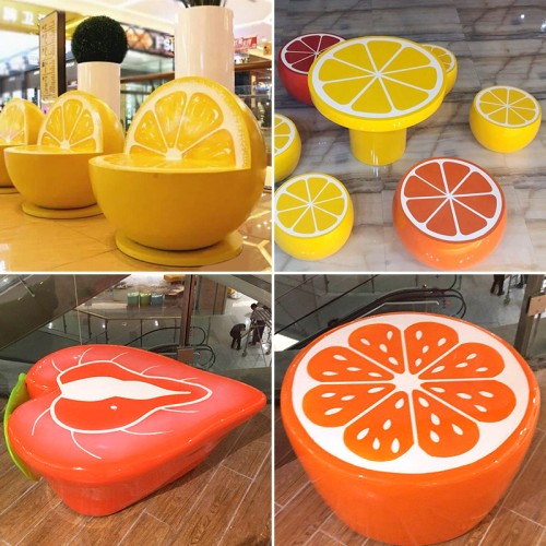 玻璃钢水果座椅异形艺术造型坐凳 玻璃钢水果座椅异形艺术造型坐凳