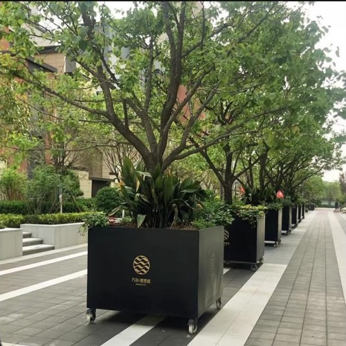 不锈钢方形花盆户外景观正方形花箱 不锈钢方形花盆户外景观正方形花箱