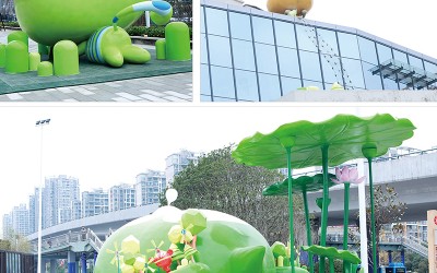 贵州贵阳印象城玻璃钢雕塑景观小品造型定制案例 贵州贵阳印象城玻璃钢雕塑景观小品造型定制案例