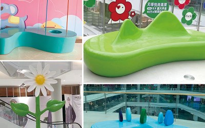 江苏无锡悦尚奥莱玻璃钢家具座椅花盆定制案例 江苏无锡悦尚奥莱玻璃钢家具座椅花盆定制案例