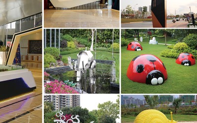 广东惠州碧桂园售楼部玻璃钢雕塑家具小品案例 广东惠州碧桂园售楼部玻璃钢雕塑家具小品案例