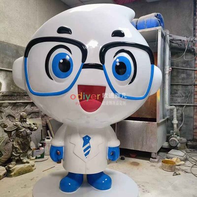 玻璃钢卡通医生造型雕塑美陈公仔玩偶