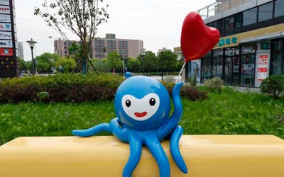 上海太平洋中环广场玻璃钢坐凳海洋系列案例 上海太平洋中环广场玻璃钢坐凳海洋系列案例