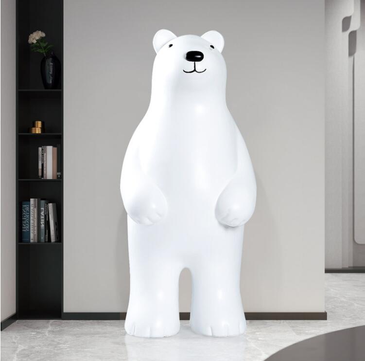 玻璃钢呆萌熊雕塑摆件，现在家庭都喜欢摆放这款熊!
