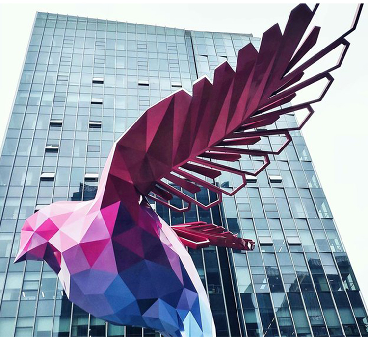燕子不锈钢雕塑抽象景观广场公园摆件