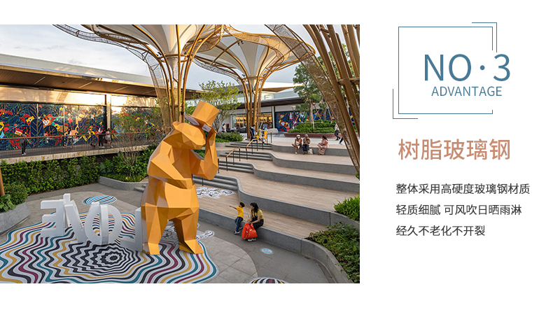 玻璃钢几何切面熊雕塑艺术不锈钢景观动物摆件 玻璃钢几何切面熊雕塑艺术不锈钢景观动物摆件