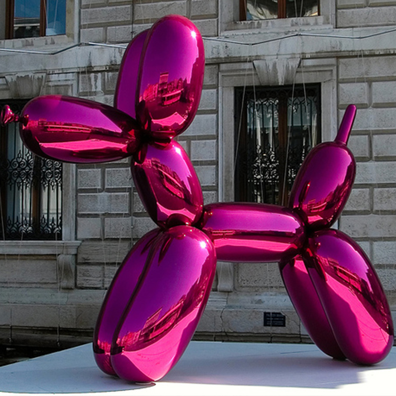 玻璃钢气球热气球雕塑不锈钢气球狗艺术摆件